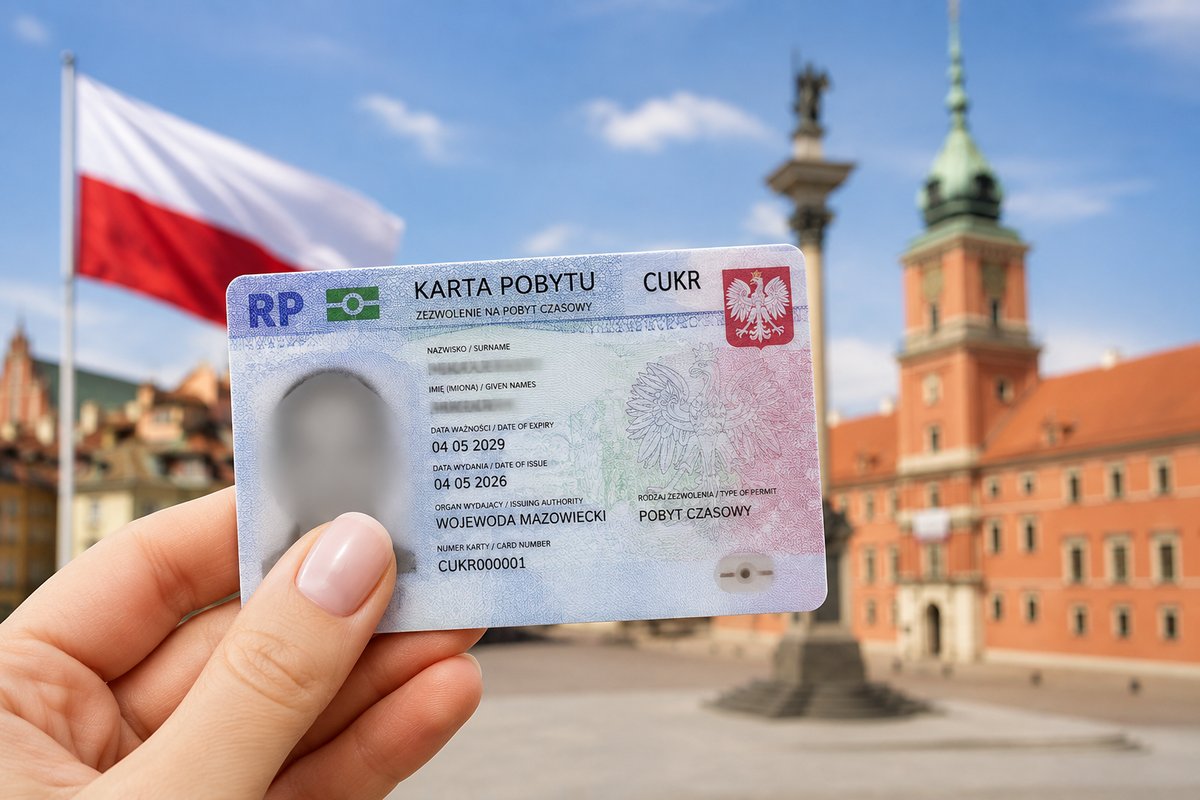 Карта побиту CUKR у Польщі